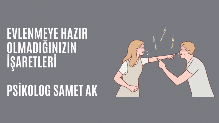 Evlenmeye hazır olup olmadığınızı belirleyen bazı işaretler şunlar olabilir: Bağımsızlık İsteği: Evlilik, bağımsızlığınızda bir değişiklik gerektirir. Hazır olmadığınızda, bağımsızlığınızı kaybetmekten endişe duyabilirsiniz. İlişkideki Beklentiler: Evlilik, ilişkide yeni beklentiler ve sorumluluklar getirir. Hazır olmadığınızda, bu beklentilerden kaçınma eğiliminde olabilirsiniz veya ilişkideki değişikliklere direnebilirsiniz. Bağlılık Korkusu: Evlilik, ömür boyu süren bir bağlılık gerektirir. Hazır olmadığınızda, bu tür bir bağlılığı taahhüt etmekten kaçınabilir veya korkabilirsiniz. Bireysel Hedefler ve Planlar: Henüz bireysel hedeflerinizi ve planlarınızı gerçekleştirmek isteyebilirsiniz ve evlilik bu hedefleri gerçekleştirmenize engel olabileceğini düşünebilirsiniz. Kendinizi Hazır Hissetmemek: İçinizde bir hazır olma duygusu olmadığında veya evlilik yapmaya hazır hissetmediğinizde, bu bir işaret olabilir. İlişkiyi Olumsuz Duygularla Değerlendirme: Evlilik fikrini olumsuz duygularla değerlendirmek, hazır olmadığınızın bir göstergesi olabilir. Örneğin, evlilik hakkında sürekli endişe duyuyor veya korkuyorsanız, bu hazır olmadığınızın bir işareti olabilir. Partnerle Uyuşmama: Eşinizle gelecek planları hakkında uyuşmazlık yaşıyorsanız veya ortak bir vizyona sahip olmadığınızı düşünüyorsanız, evlilik için hazır olmayabilirsiniz. Bu işaretlerden bir veya daha fazlasını yaşamak, evlenmeye hazır olmadığınızı gösterebilir. Ancak, herkesin hazır olma süreci farklıdır ve bu işaretler, her zaman kesin bir yanıt sağlamaz. Kendinizi ve ilişkinizi dikkatlice değerlendirmek ve gerekirse bir uzmandan destek almak önemlidir.